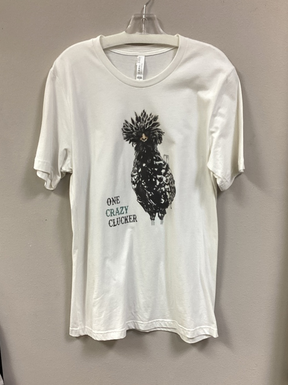Bella Canvas White Graphic Crewneck Tee with Black Illustration